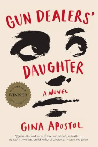 "Gun Dealers' Daughter" book cover featuring the eyes, nose, and lips of a person looking off to the left.